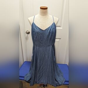 Lauren Conrad denim spaghetti strap pocket dress - Women's size XXL